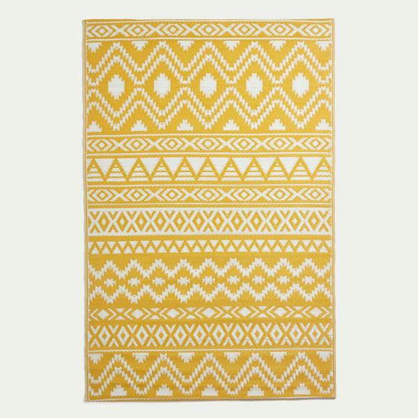 HOMESCAPES Outdoor Rug Luxury Waterproof Reversible Recycled, For Garden, Anna Aztec