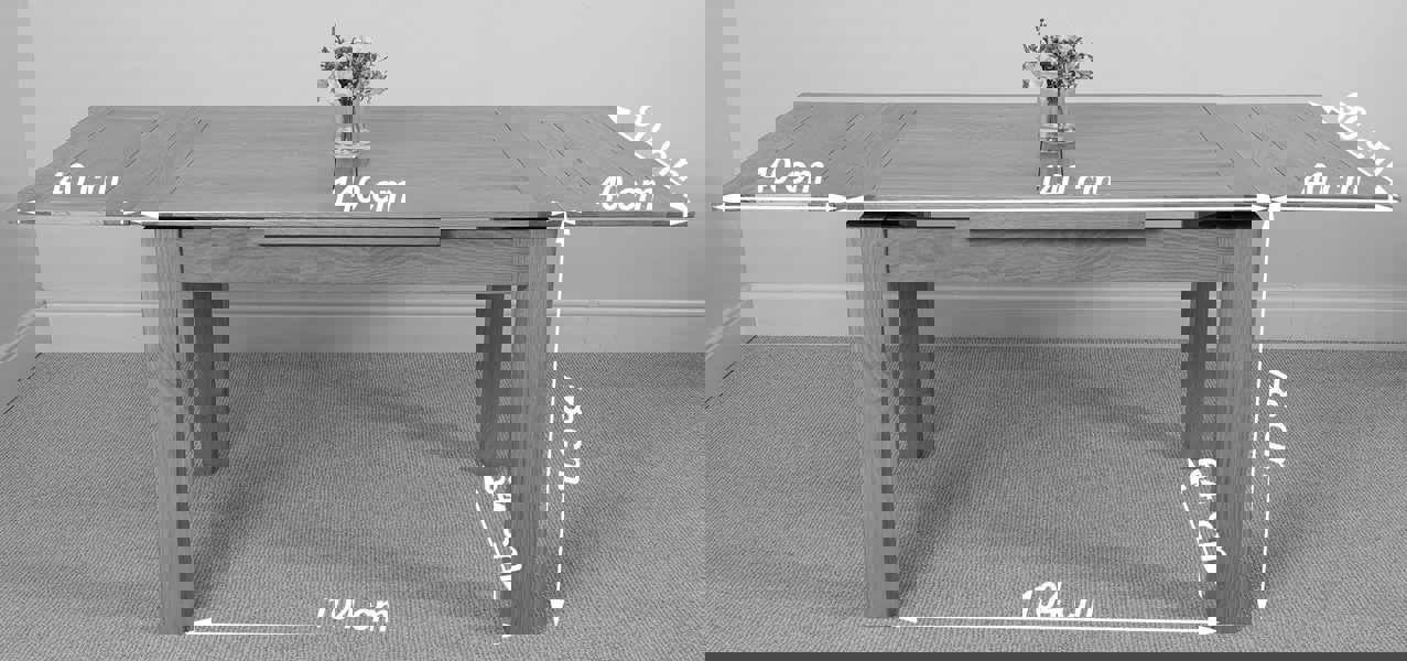 That's Furniture Richmond Solid Oak Extendable Dining Table - 140 to 220cm