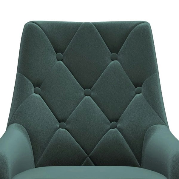 88cm Height Set of 2 Green Dining Chair Accent Chair Velvet Upholstery Dining Chairs Living and Home