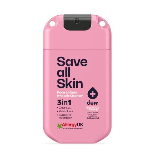 Dew 3-in-1 Face & Hand Hygienic Cleanser 30ml mist - Pop Pink