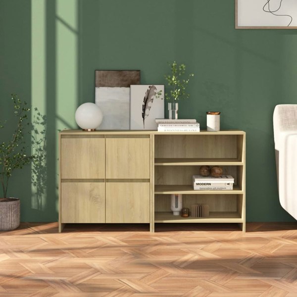 Berkfield 2 Piece Sideboard Sonoma Oak Engineered Wood