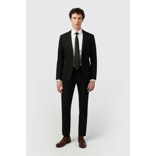 Limehaus Skinny Fit Black Stretch Jacket