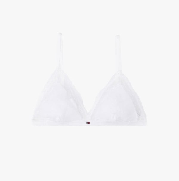 Tommy Hilfiger RIBBED Womens Unlined Triangle Bra White
