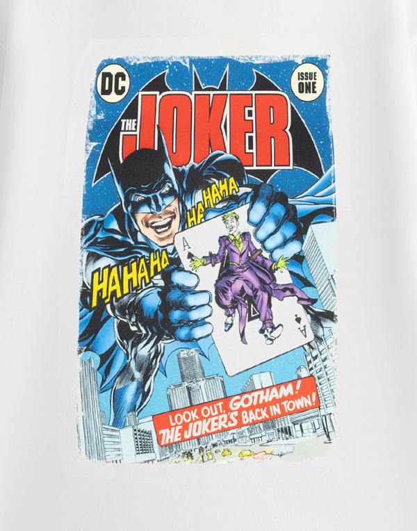 DC Comics The Joker Unisex White The Jokers Back In Town Short Sleeved T-Shirt