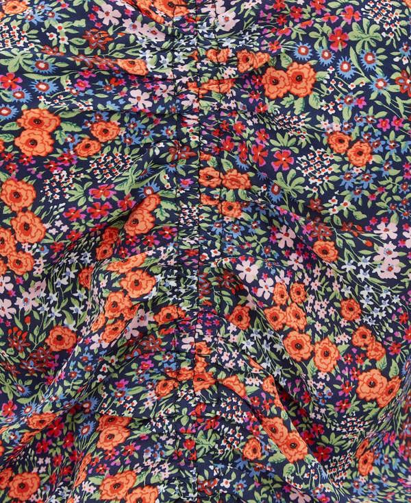 ROUCHE V NECK TOP FLORAL Detail