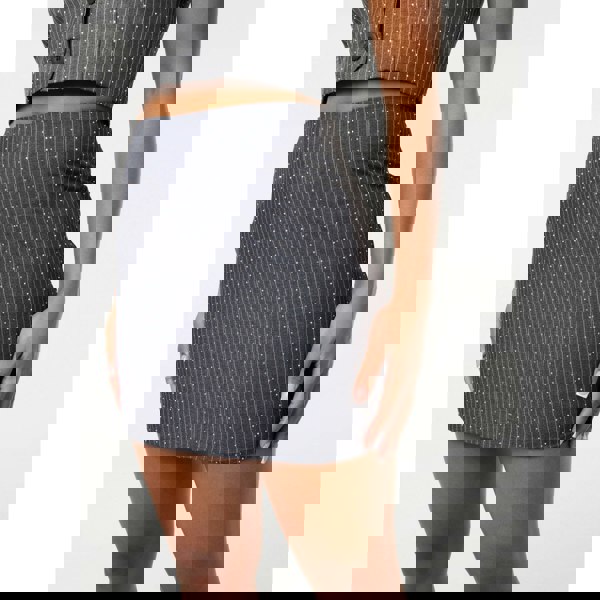 Pink Vanilla Diamante Pinstripe Mini Skirt