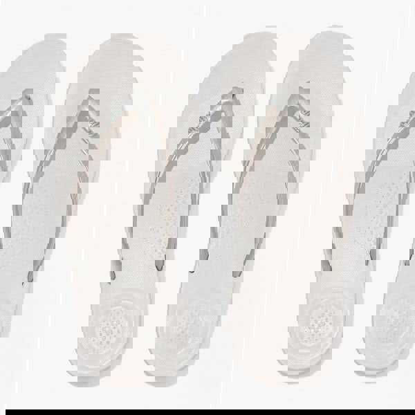 FitFlop IQUSHION Womens Ergonomic Toe Post Flip Flops Silver