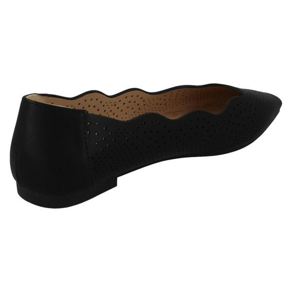 Spot On Ladies Slip On Ballerina Flat Shoes F80459