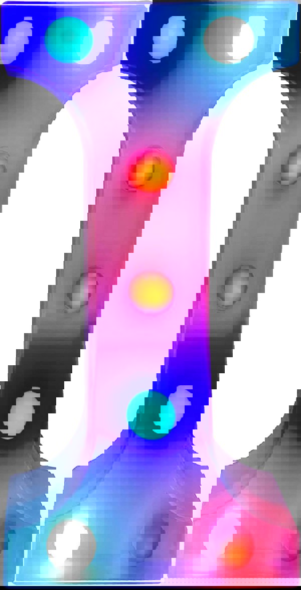 St Helens Battery Operated RGB Letter   With Remote Control Letter I