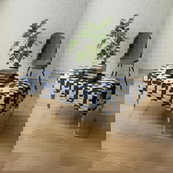 Multi-Purpose Upholstered Footstool with Durable Frame