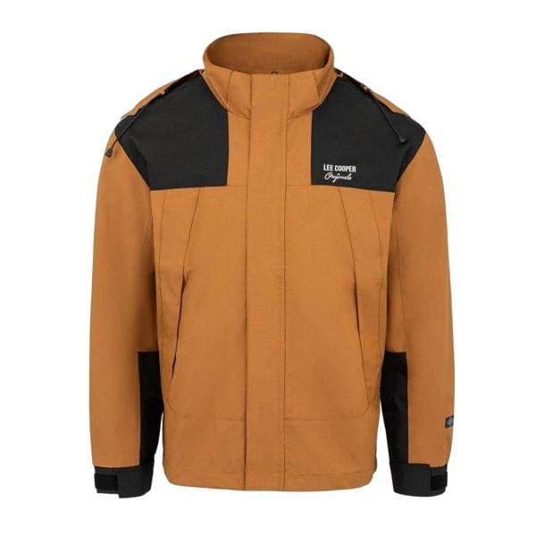 Lee Cooper Mens Colour Block Polyester Outdoor Jacket - Caramel - 