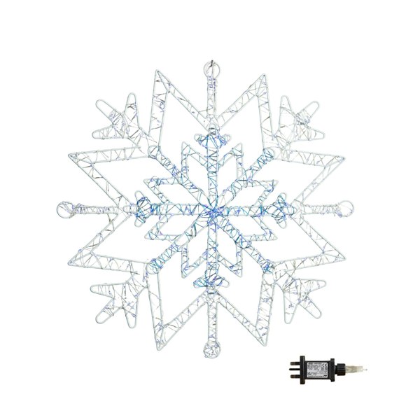 Samuel Alexander 52cm Light up Christmas Snowflake Dewdrop Silhouette with Twinkling LEDs