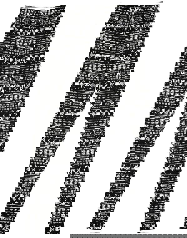 Disney The Nightmare Before Christmas Womens Black Jack Skellington Placement & All-Over Print Short Sleeve Long Leg Pyjama Set