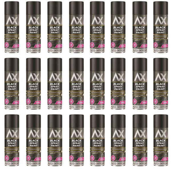 Auto Extreme 24X - Auto Extreme Black Matt Spray Paint 250ml