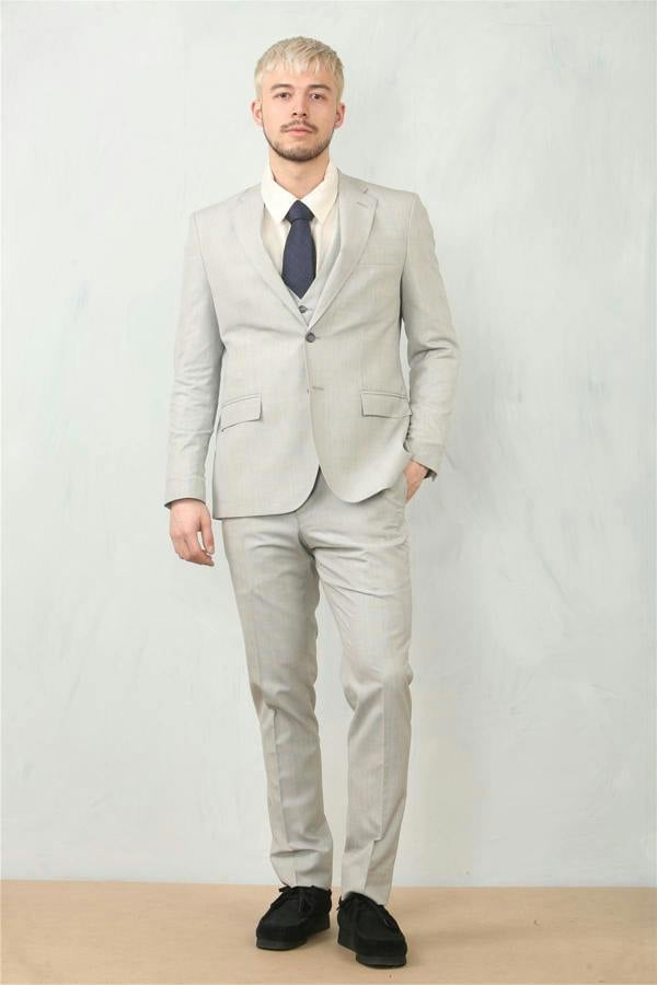 Infinity Leather Men's 3 Piece Prince Of Wales Grey Suit Workwear