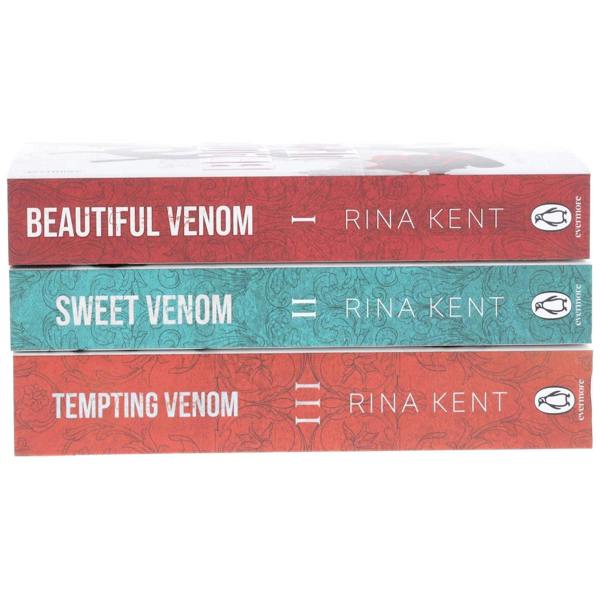 The Vipers Series 3 Books Collection Set by Rina Kent (Beautiful Venom, Sweet Venom and Tempting Venom)