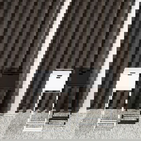 Furniture To Go Mitra 1 Drawer Bedside Table in Black