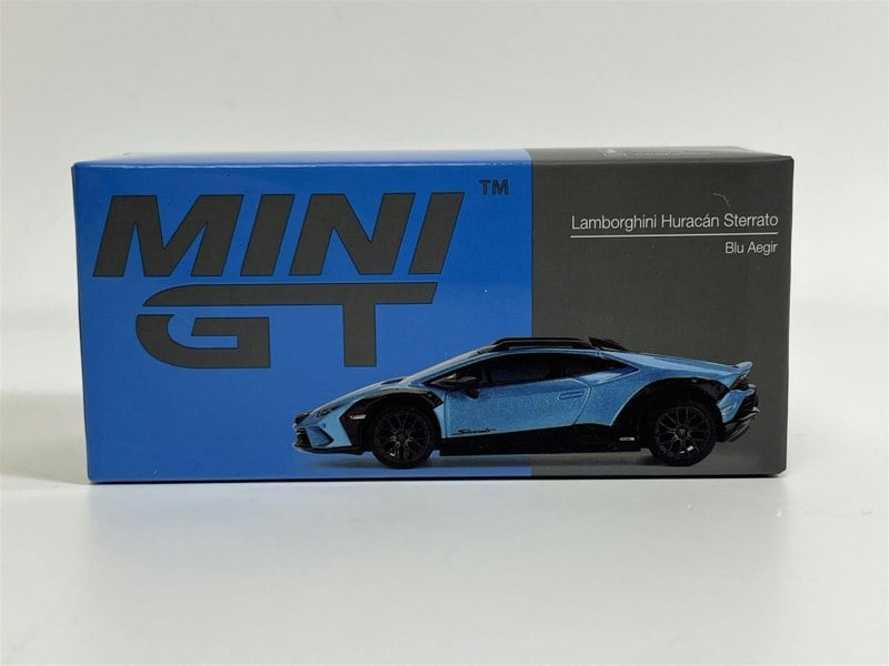 Mini GT Lamborghini Huracan Sterrato Blue Aegir RHD 1:64 Scale Mini GT MGT00807R