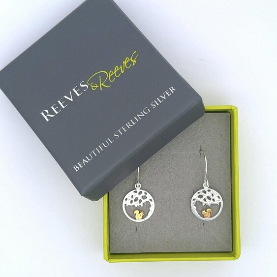 Reeves & Reeves Squirrel Nutkin Drop Earrings