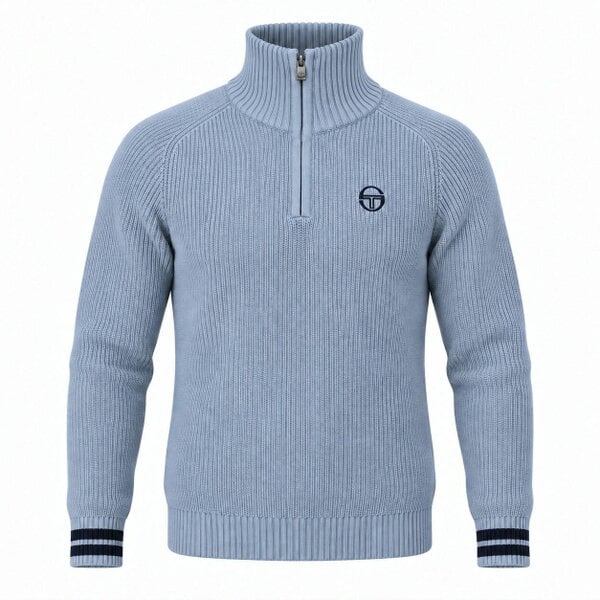 Sergio Tacchini Toledo 1/4 Zip Knitted Jumper Country Blue/Maritime Blue