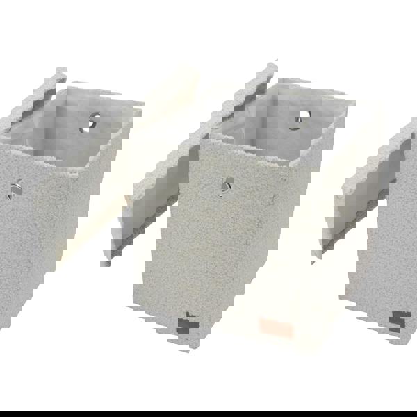 JVL Shiro Boucle Foldable Fabric Storage Cube with Lid for Home Organisation, White