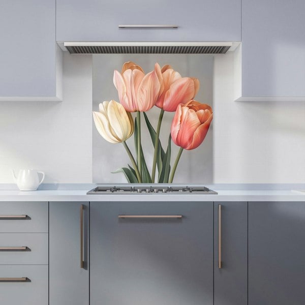 Warren Reed - Designer Spring Tulips Kitchen Splashback