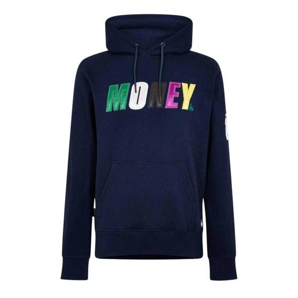 Money Mens Satin Long-Sleeved Hoodie - Navy - 