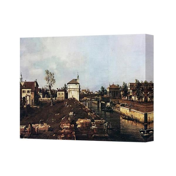 Benjamin Tate Design Historic Canal City Landscape Canvas Print Wall Art
