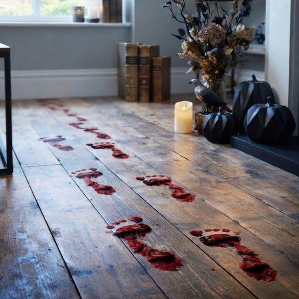 Garden Greatness 6 Pack Halloween Bloody Footprint Stickers