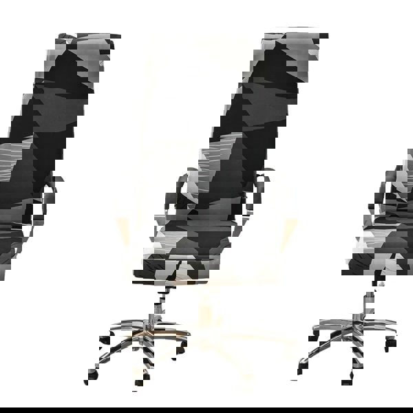 Anyseat Office Chair Cover Black White Geometric Pattern Medium Non-Slip Rotating Seat Case Universal Armrest Chair Protector