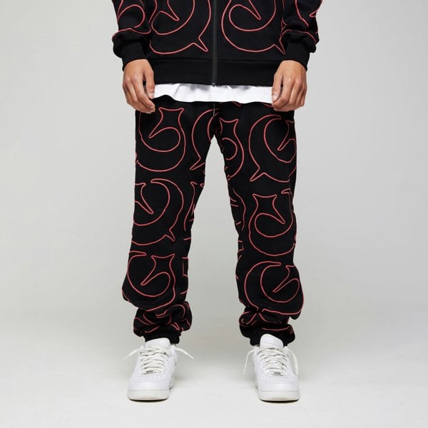 GVNMNT Clothing Co Foul Play Jog Pant - Black / Red