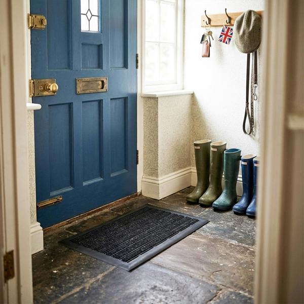 Nicoman Integrated Brush Strip Door Mat with Elevated Drainage Design