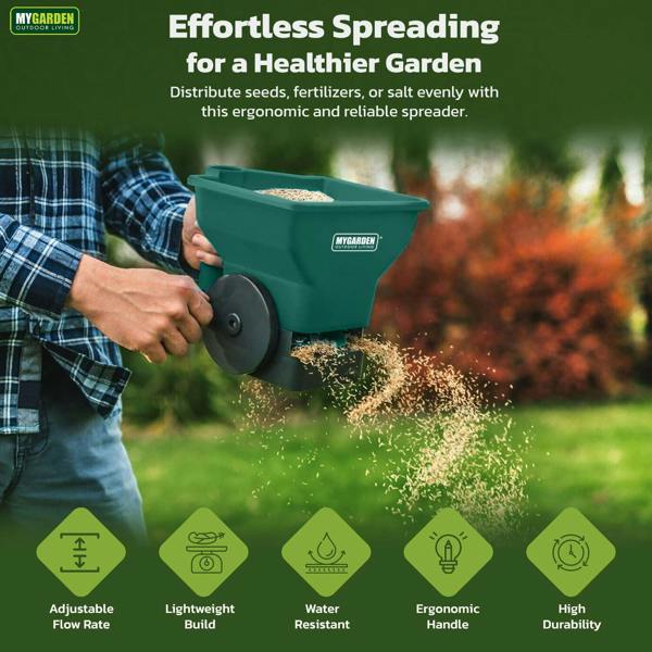 My Garden Outdoor Living My Garden Seed Spreader 3L with Spatula - Handheld Seed Dispenser - Durable & Lightweight Evenly Grass Seed Spreader