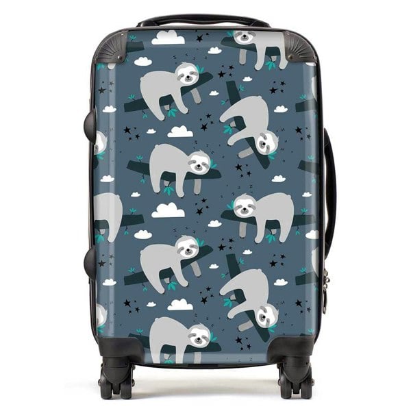 Warren Reed Sleeping Sloth Pattern Suitcase