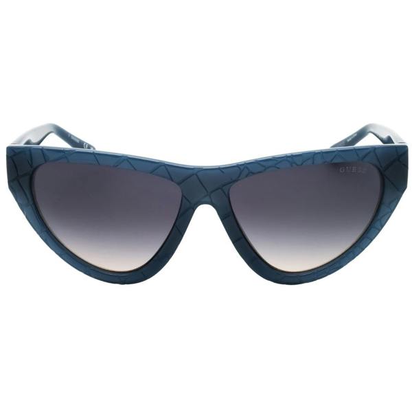 Guess Gu00151 84B Shiny Light Blue / Gradient Smoke Sunglasses Female  57X15X135 One Size