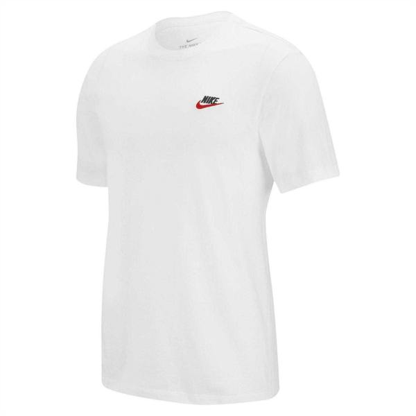 Nike Mens Club T-Shirt - White/Black/Red - 