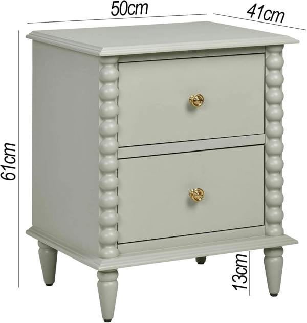 Statement Furniture Cromwell Bedside Table with Bobbin Design