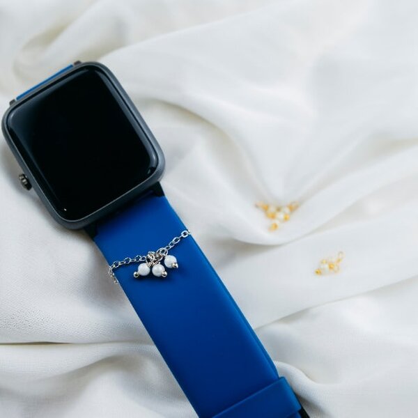 The Colourful Aura Minimalistic Small Pearl Dangle Watch Strap Jewellery Accessories Charm