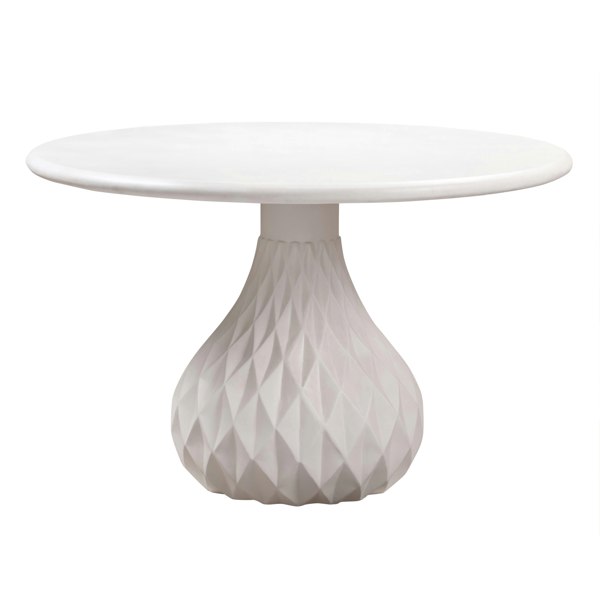 Furniture Edit Tulum Ivory Concrete Indoor and outdoor Round Dining Table