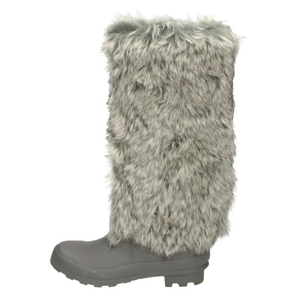 Spot On Ladies Spot On Flat Fur Upper Wellington Boots