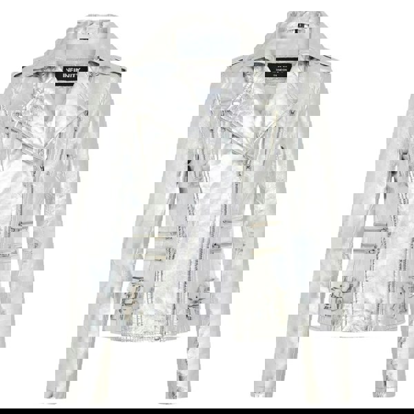 Leather Company Women's Real Lamb Nappa Leather Vintage Biker Jacket