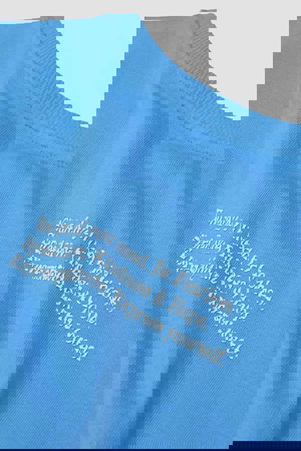 ENORSIA Ribbed Hem Cropped Sweatshirt