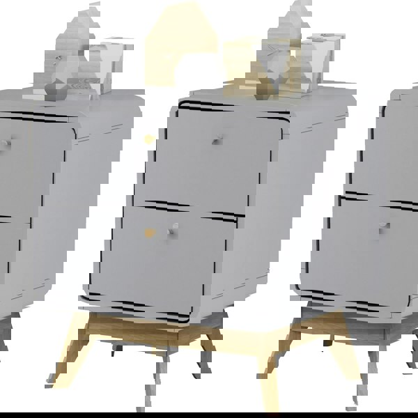 Dorel Home Cassie Nights with 2DR Grey Grey