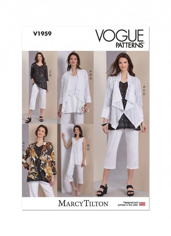 Vogue Sewing Pattern 1959, Jackets, Tops, Tunics, Trousers for Women, B5 (8-10-12-14-16) - Advanced