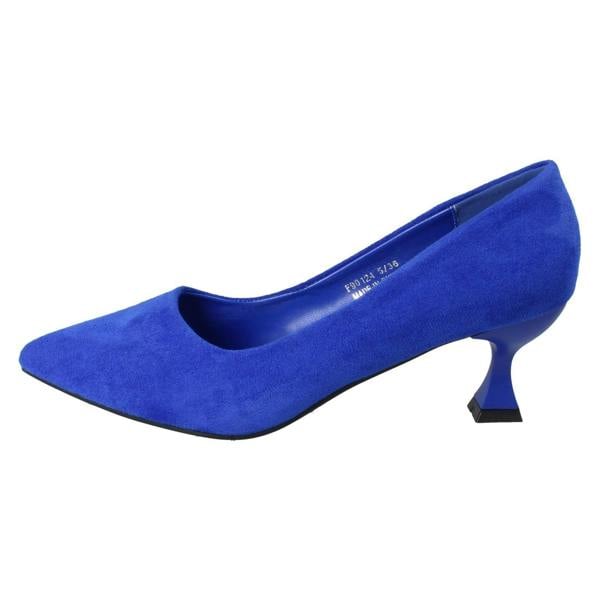 Anne Michelle Ladies Anne Michelle Microfibre 6cm Heeled Court Shoes F90124