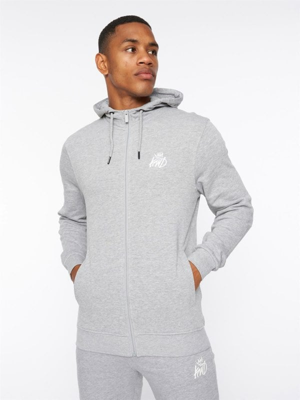 Kings Will Dream Coby Zip Thru Hoody Grey Marl