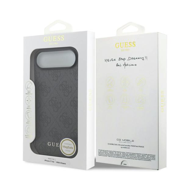 Guess 4G Charms Case for iPhone 17 Air 6.5" Tone on Tone Grey - GUHMP17MGF4GCK
