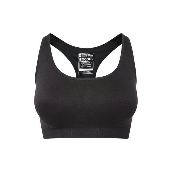 Mountain Warehouse Womens/Ladies Anti-Chafe Seamless Sports Bra - Black - 