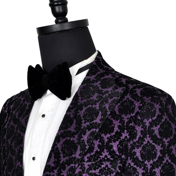 David WeJ Washington Floral Jacquard Blazer - Purple