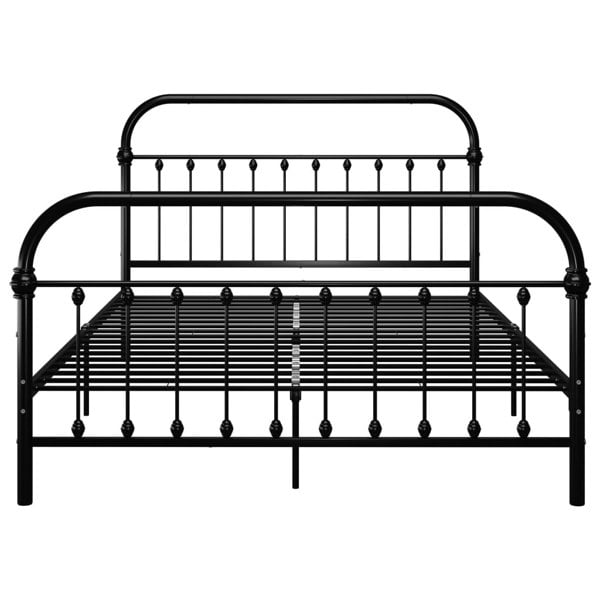Berkfield Bed Frame Black Metal 160x200 cm